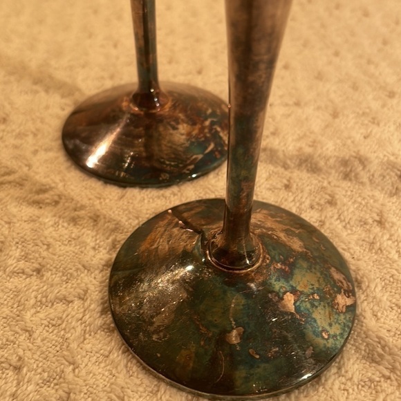 LENOX Kirk Stieff Collection Silver Plated Scolloped Flute Goblets From Portugal - Picture 4 of 7